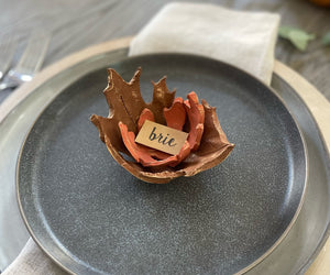 Fall Leaf Clay Bowls