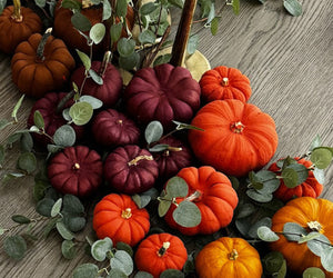 Tablescape Ombre Pumpkins