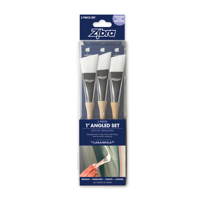 Set of 3- 1" Angled Brushes