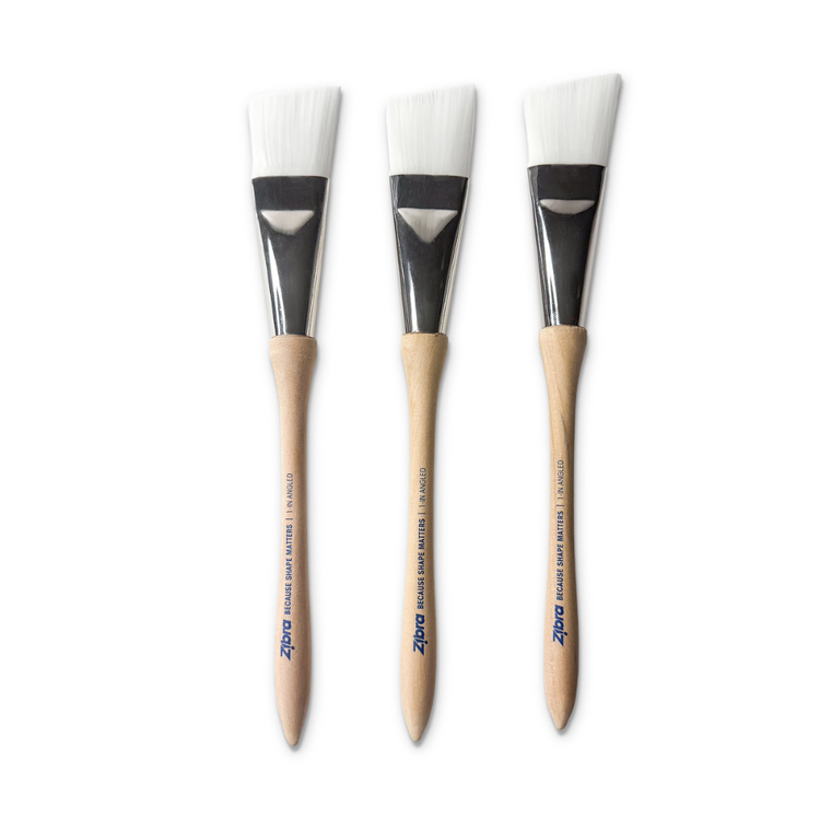 Set of 3- 1" Angled Brushes