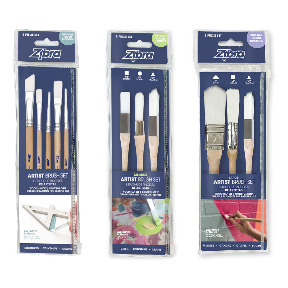 Bundle & Save- 3 Artist Sets (sm, med, lg) | Detail Paint Brushes