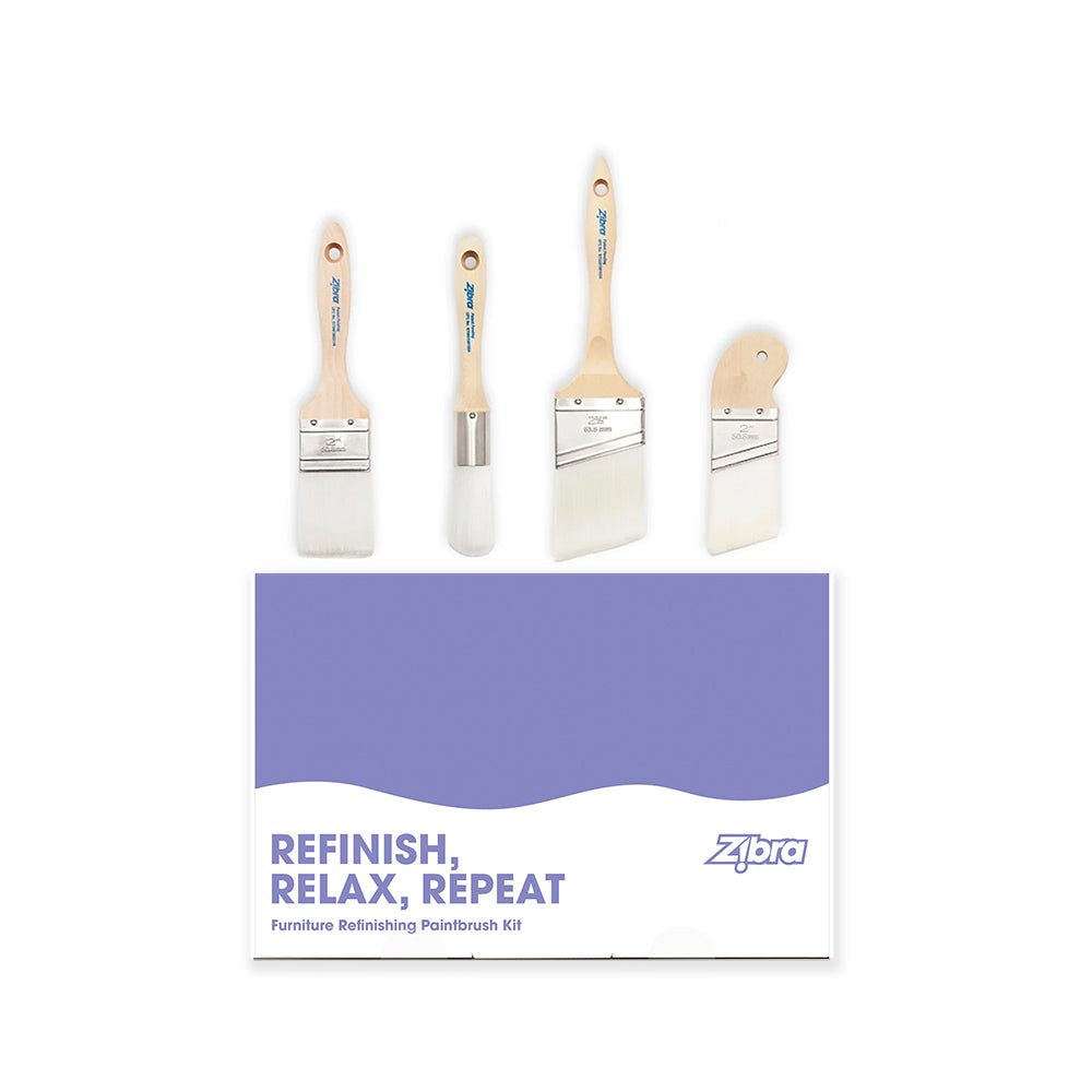 Furniture Paintbrush Kit - 4-Brush Set for All Furniture Projects