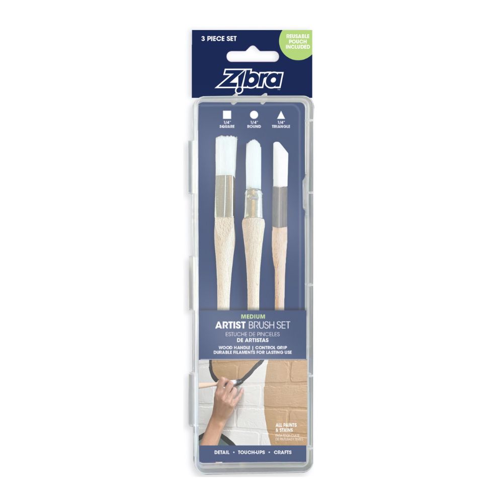 Artist Brush Set - Large | Detail Paint Brushes | Zibra
