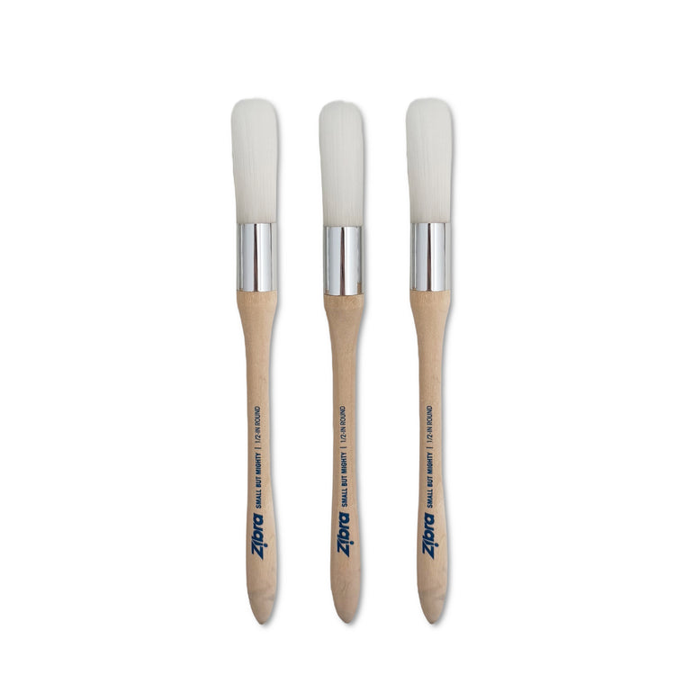 Artist Brush Set of 3 - 1/2" Round Brushes