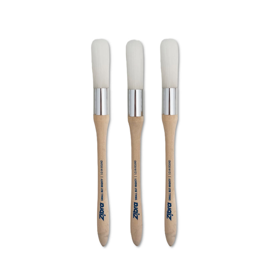 Artist Brush Set of 3 - 1/2" Round Brushes
