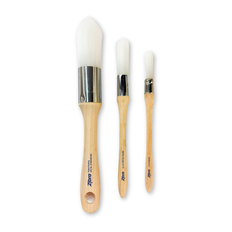 Round the Corner Trio - Round 3 piece paint brush set