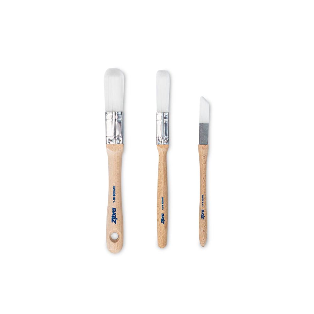 Not-So-Square Paintbrush Trio - Square Paint Brush Set | Zibra