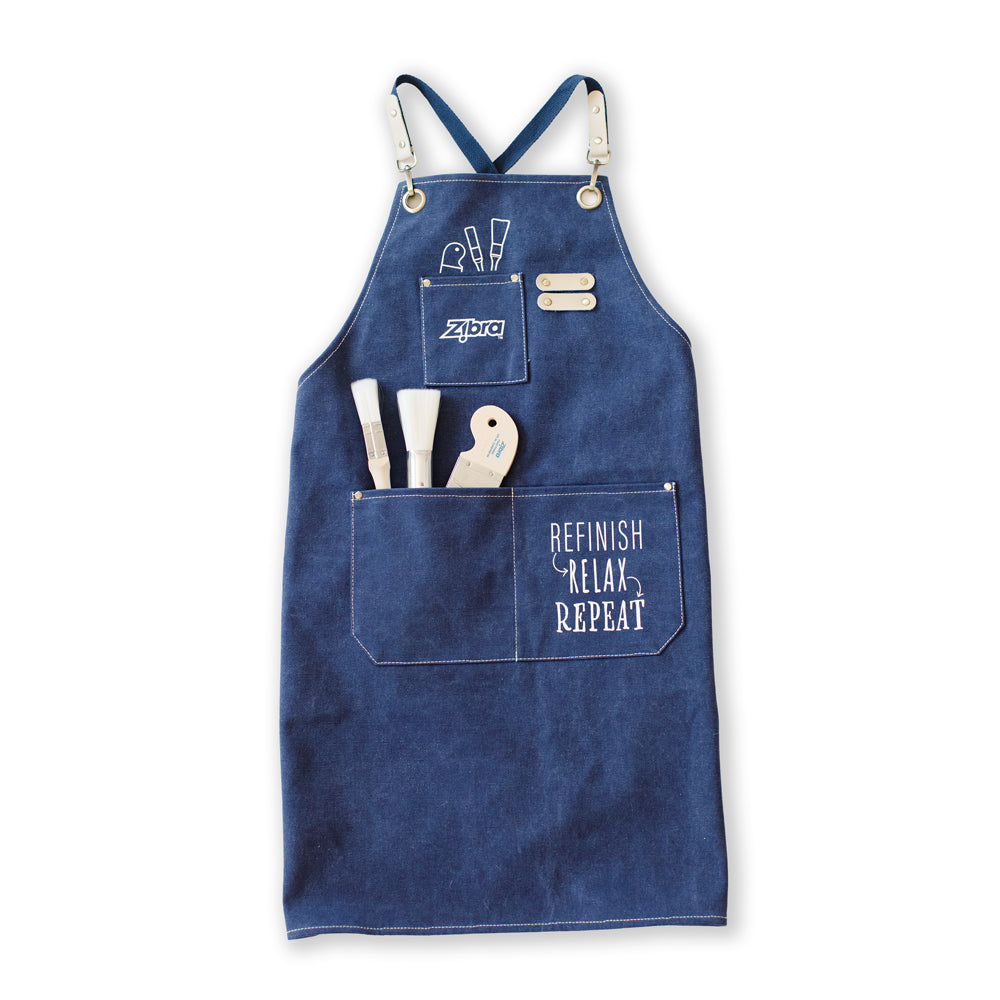 Refinish, Relax, Repeat Canvas Apron