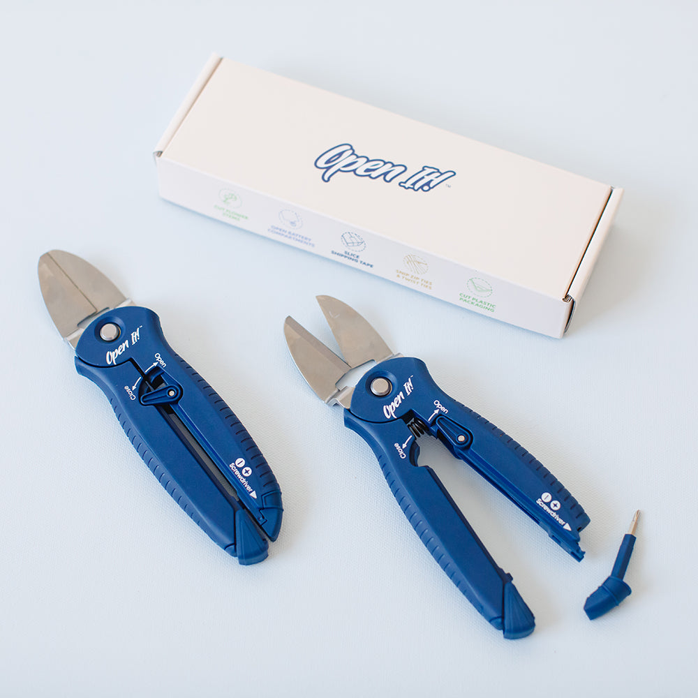OpenIt! Open sealed plastic packaging fast with the 5-in-1 tool.