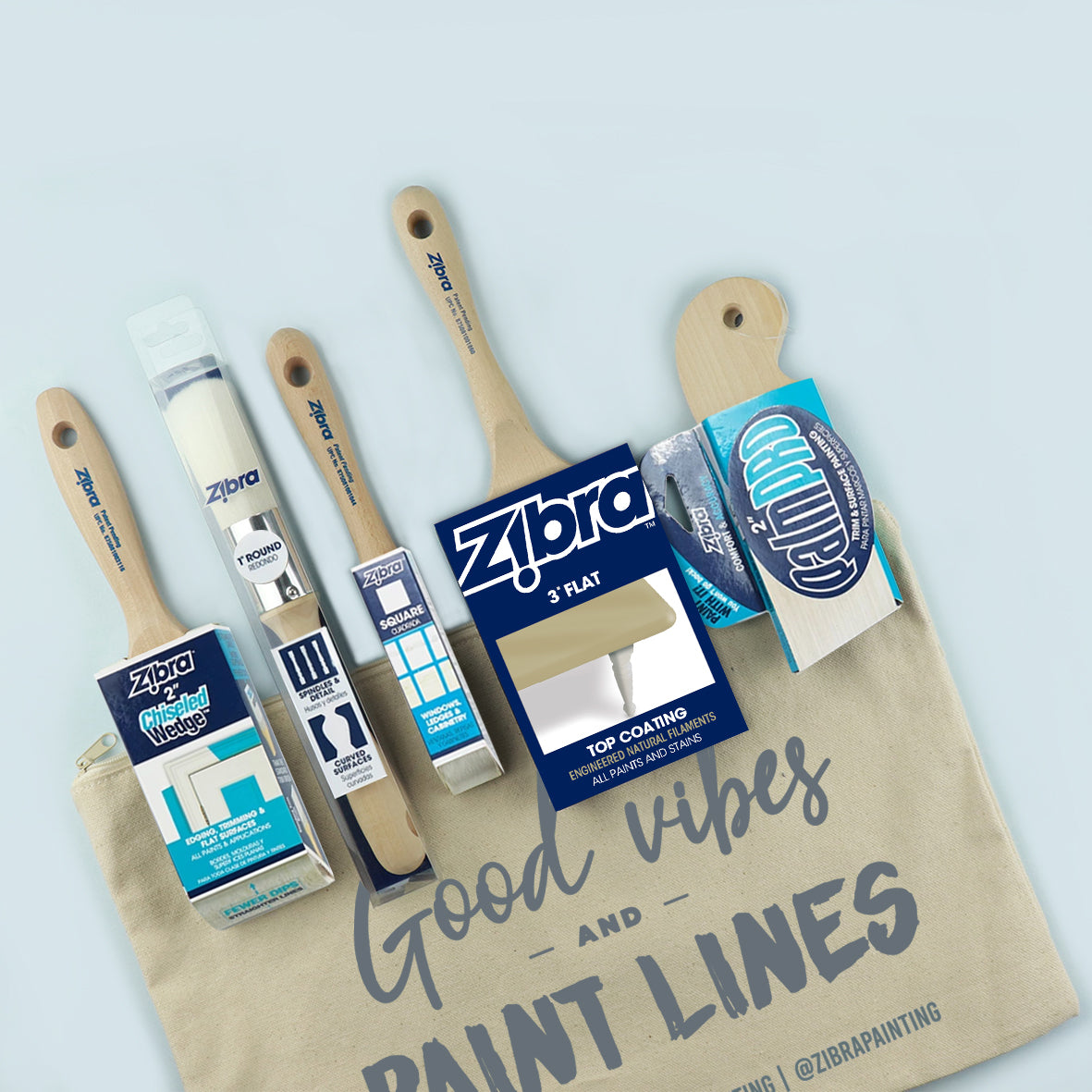 Best of Zibra w Top Coat Paintbrush Kit-5 piece