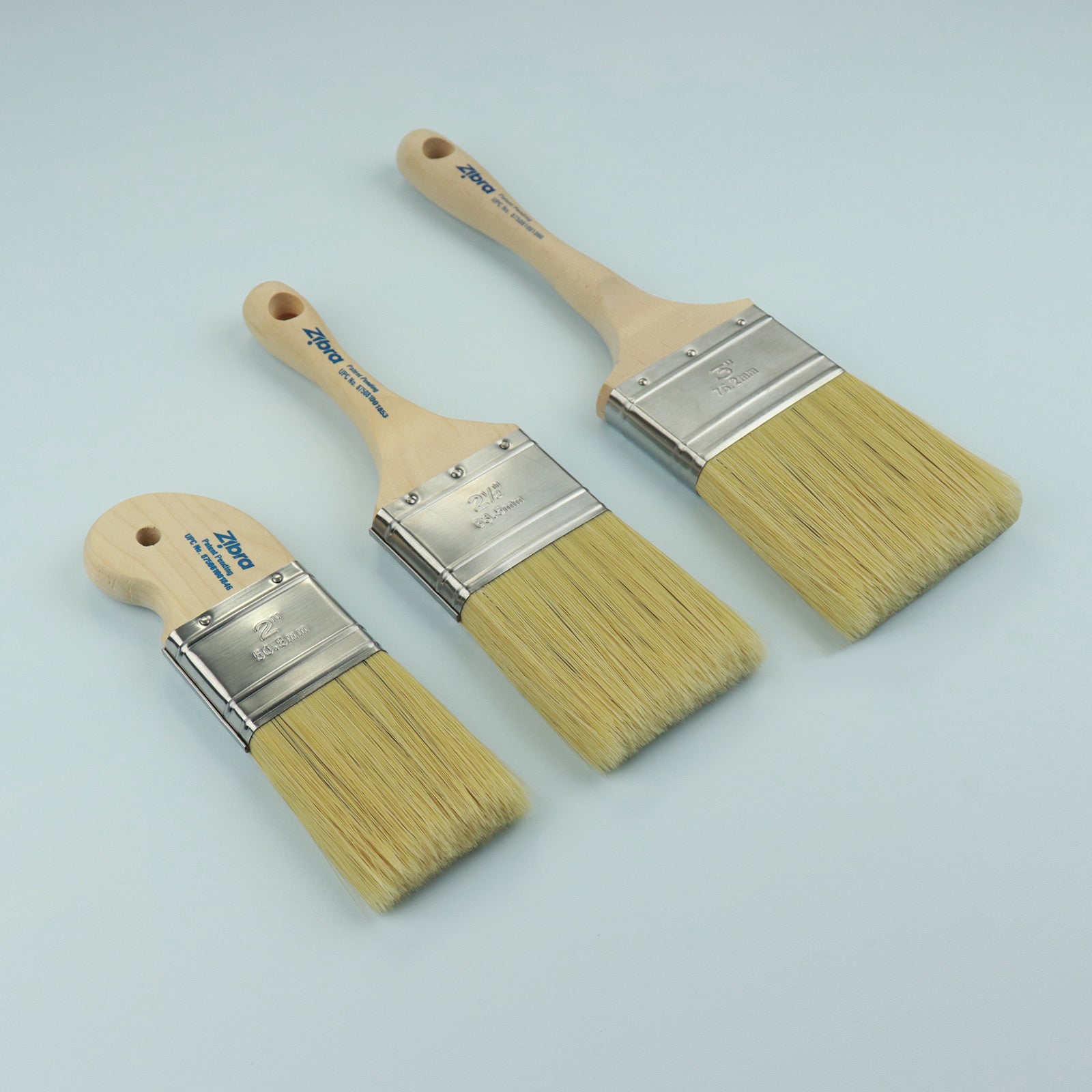 Zibra 4-Pack Multiple Sizes Assorted Brush Set Polyester Paint Brush