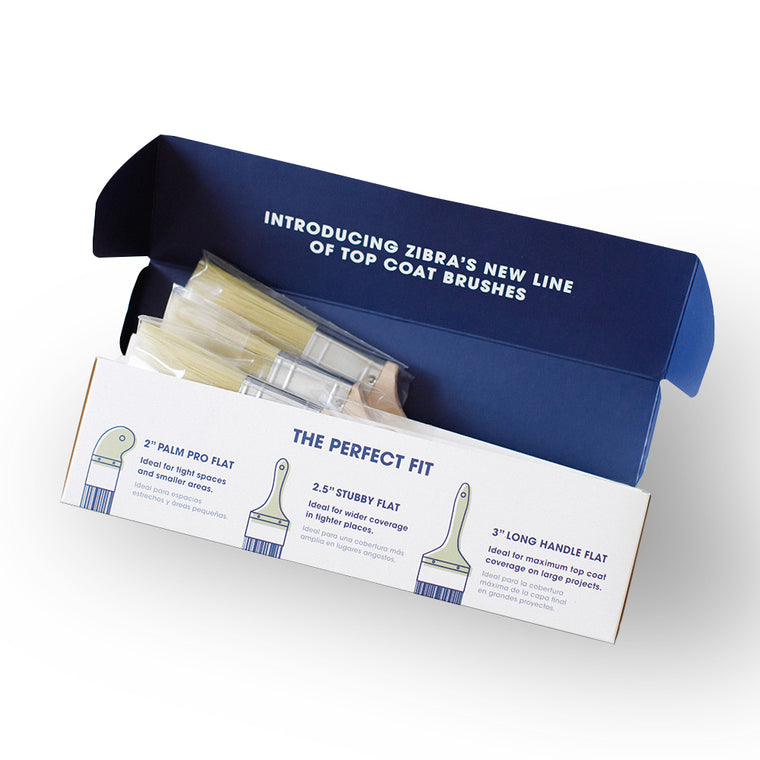 Top Coat Paintbrush Kit - 3 Piece